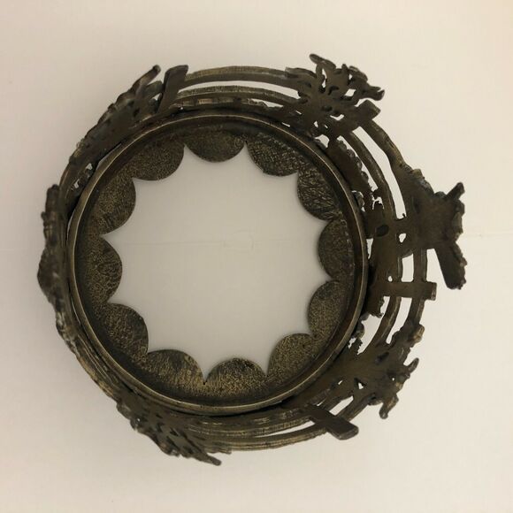 Scents & Accents Fine Pewter Scarecrow Fall Harvest Candle Holder 1998 USA - Picture 5 of 6